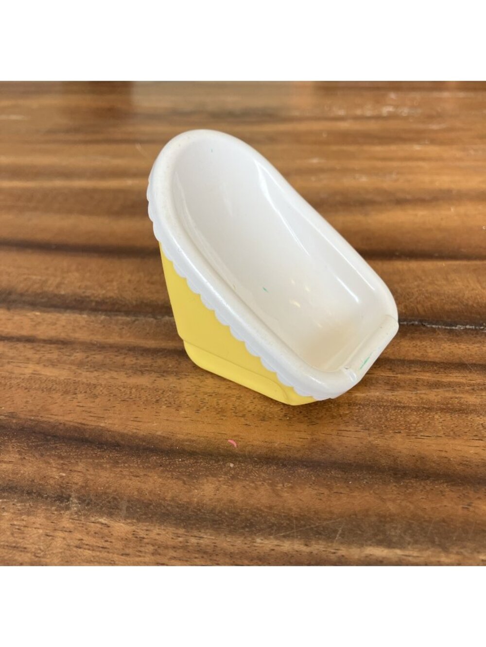 Vintage Little Tikes Dollhouse Baby Seat Chair Yellow W/White Top